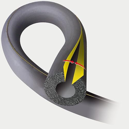 Quality 13mm Wall 35mm Bore 2 Metre Length Slit Self-Seal K-Flex Pipe Insulation Lagging Cladding Indoor Outdoor Boiler Condensation Insulator Round Wrap