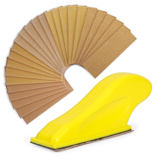 Modellbau Schleifscheiben 90x30 mm Körnung 80/120/180/240/320/400/600, 70 Stück Nass Trocken Schleifpapier für Fahrradreparatur, Musikinstrumente, DIY