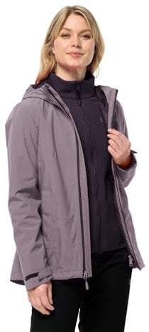 Jack Wolfskin Damen Moonrise 3in1 Jkt W, Wild Blossom, XL EU