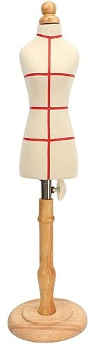 Manichino Sartoriale Regolabile, Forma d'Abito da Cucito con Base in Legno Abito da Cucito Professionale per Esposizione di l'Esposizione di Gioielli e la Creazione di Modelli d'Abbigliamento (B)