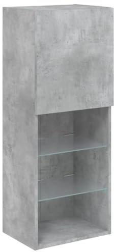 vidaXL Mueble para TV con Luces LED Gris hormigón 40,5x30x102 cm
