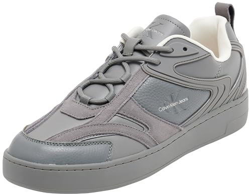 Calvin Klein Sneaker con Suela Cupsole Hombre Basket Hybrid Calzado, Gris (Charcoal Grey), 42 EU