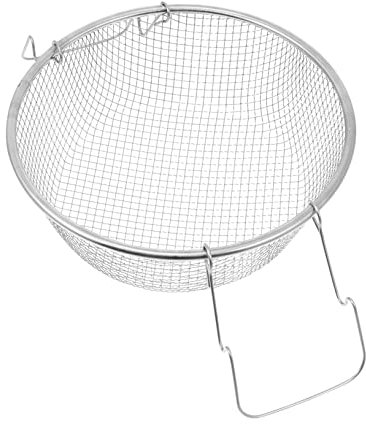 HAKIDZEL 1pc Stainless Steel Frying Basket Deep Fryer Strainer Chips Deep Presentation Stainless Steel Frying Pan Foldable Basket Baskets Snack Fried Net