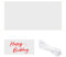 Großes Leeres Banner 180 x 100 cm Banner Weiß Polyester Blanko Banner Fahnen Banner Blanko mit 6 m Hängendem Seil Lackierbar Weiß Leinwand Banner für DIY Painting Hochzeit Geburtstag Partys Outdoor