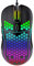 INFIBLA Leichte Waben-Gaming-Maus, hochpräziser optischer Sensor, RGB-Hintergrundbeleuchtung, kabelgebunden, ergonomische USB-Maus für Computer für PC, Mac, Laptop (Schwarz Waben)