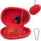 Againmore Travel Bag for JBL Clip 5/Clip 4 Bluetooth Speaker, Mini Speaker Protective Portable Storage Bag (Red)
