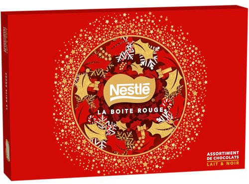 Nestlé La Boite Rouge - Assortiment Chocolats Lait et Noir - La boite de 398 g