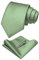 JEMYGINS Cravates de mariage et mouchoir de poche pour homme - Couleur unie - Différentes couleurs, vert gris/vert sauge, M