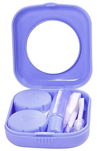 MYSUNBAR Kit da viaggio per lenti a contatto, custodia portatile per lenti a contatto, supporto in plastica, kit per la cura degli occhi, multicolore, organizer tascabile, multicolore, Organizer