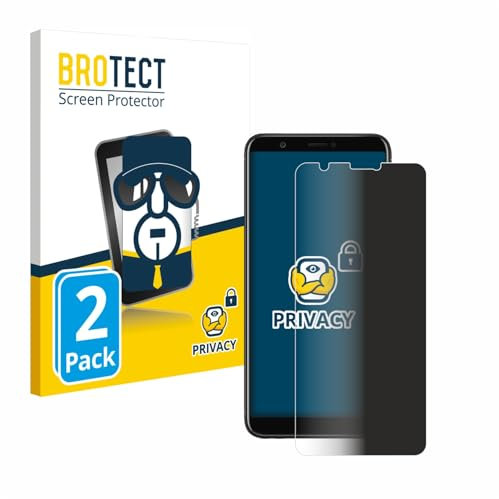 BROTECT 2 Stück Anti-Spy Blickschutzfolie für Huawei P smart 2018 Privacy Screen Protector [Displayschutz-Folie, Sichtschutz, Blaulichtfilter]