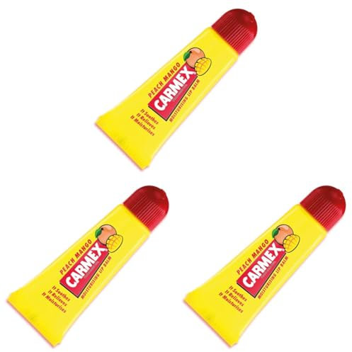 Carmex Lip Balm Peach & Mango Burst Tube 10g (Pack of 3)