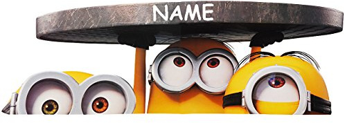 alles-meine.de GmbH große Wandtattoo/Sticker - Minnion - Ich einfach unverbesserlich/Gullideckel/Kanaldeckel - incl. Name - Wandsticker - Aufkleber für Kinderzimmer -..