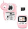 Fine Life Pro Vaca lechera, con tarjeta TF de 32 GB, cámara infantil, 30 MP, 1080P, pantalla de 2,4 pulgadas, cámara de impresión instantánea para niños (rosa)