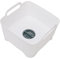 Trintion Washing Up Bowl with Sink Plug Strainer, Sink Strainer, Square Washing Up Bowl, Basin, Sink Strainer Plug Trap (White)