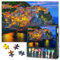 Landscape Jigsaw Puzzles, Italy 1000 Piece Puzzle for Adults Mediterranean City Seaside Scenery Hard Difficult Challenging Family Puzzle Games with Letters on Back Finished,19.7x27.5 inches