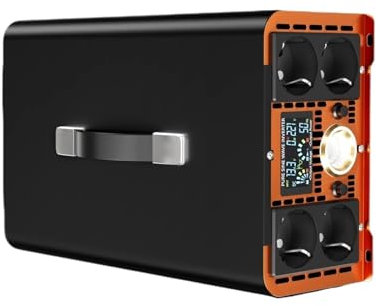 Convertidor Inversor Corriente Transformador Inversor De Coche Convertidor De Voltaje De Enchufe Europeo De 12 A 220 Voltios con Transformador Sinusoidal Puro De 24 A 220v(EU-6000W-12V-220V)