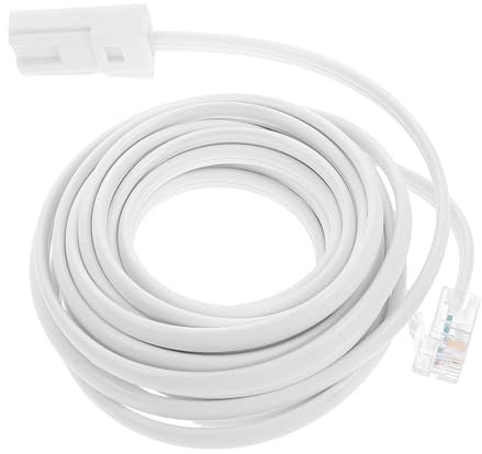 DIYEAH 3m Cavo Telefonico Fisso Metri Cavo Di Prolunga Per Connessione Telefonica Lunga Filo Per Modem e Fax Collegamento Di Casa Design Classico Installazione Semplice