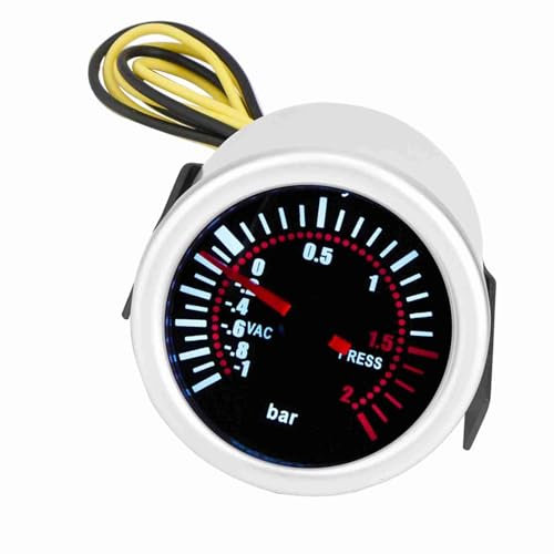 LED Digital Turbo Boost Gauge Messgerät mit Hoher Genauigkeit PSI-Messung Universal 2-Zoll-12-V-Auto-Boost-Anzeige für Verbesserte Fahrzeugleistung und Helles Display