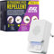 AMZ BRAND Repelente Ultrasónico – Pack de 2 Blanco – Dispositivo Electrónico Anti Plagas – 3 Modos – Cobertura Amplia – para Ratones, Ratas, Cucarachas, Mosquitos y Polillas