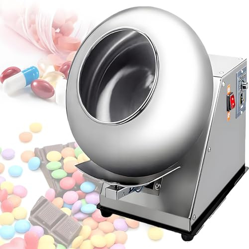 WTRYRN Candy Coater Machine,Coating Machine,2-5KG/H Chocolate Coating & Panning Machines,Mini Chocolate Panning Machine,Adjustable Speeds 110V