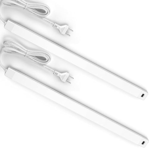 Unterbauleuchte Küche Led, 2 Stück 41cm Dimmbar Unterschrank Beleuchtung Küche mit Berührungsloser Sensor, 3000K Warmweiß Unterbau Beleuchtung Led Leiste für Schrank,Regale,Werkbank, 473lm