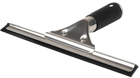25cm Professional Window Squeegee Glass Cleaning Cleaner Equipment | Window Squeegee Stainless Steel with Rubber Blade for Cleaning Windows Shower Doors Bathroom Shower Screen Cleaner Glass