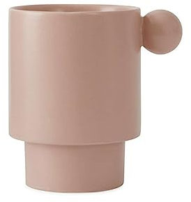 Rosafarbene Tasse aus Porzellan Ø7,5xH10cm