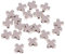 BENECREAT 20PCS 18K platiniert Cross Spacer Perlen Metallperlen für DIY-Schmuck, Entdeckungen und andere handwerkliche Arbeiten - 8x8x3mm