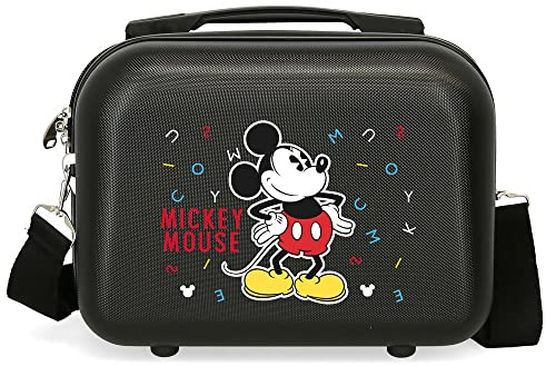 Disney Have A Good Day Mickey Fille Trousse de Toilette Adaptable à Trolley, Noir, 29x21x15 cms