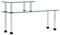 vidaXL Küchenregal 2 Ablagen Gewürzregal Glasregal Küchenablage Universalglasregal Regal Wandregal Küche Transparent 45x16x26cm Hartglas