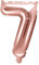 Folienballon Zahl 7 in Roségold 35cm Luftballons Party Deko