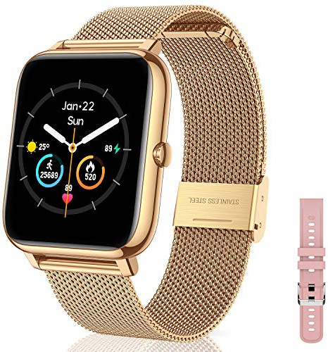 CanMixs Uppkopplad klocka dam herr Smartwatch vattentät sportklocka IP67 smart klocka aktivitetsmätare kalorier stegräknare sömnfrekvens armband smartklocka