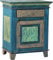 GURU SHOP Vintage Beistellschrank, Kommode, Nachttischschrank, Flurschrank - Modell S1, Türkis, 76x61x41 cm, Kleine Schränke