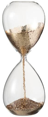 Rétro Sablier de décoration - Verre et Sable Paillettes Or