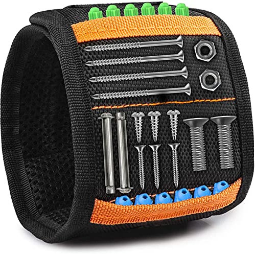 SIQI - Gadgets for Men Gifts Magnetic Wristband DIY Tool Belt for Holding Screws, Birthday Gifts for Dad Gifts Ideas for Men, Presents for Men, Women, Dad, Carpenter