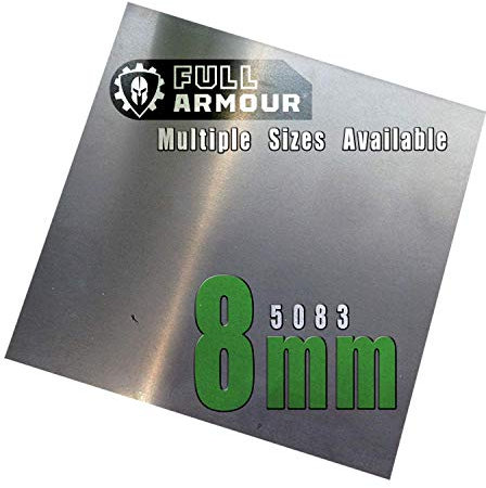 Hoja de placa de aluminio de 8 mm, grado 5083 (125 mm x 125 mm)