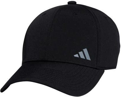 adidas Women's Backless Ponytail Hat Adjustable Fit Baseball Cap, Black/Black/Grey, One Size
