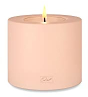 Qult Farluce Trend • Farbe Rosé • ∅ 10 cm Höhe 8 cm • Teelichthalter in Kerzenform • Kunststoffkerze in Kerzenoptik • Mit Teelichteinsatz • inkl. 1 TLM16 Maxilight Teelicht (für ∅ 10 & 12 cm)