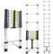 Cecaylie Scala telescopica in alluminio, 3,8 m, allungabile, antiscivolo, multifunzionale, portatile, portata massima 150 kg