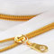 Sawoake 9m Bulk Zipper, (#5) Reißverschlüsse zum Nähen, White Nylon Coil Zipper mit Gold zähnen, Ersatz Nähreißverschluss mit 20PCS Reißverschluss Sliders(#5 White Gold)
