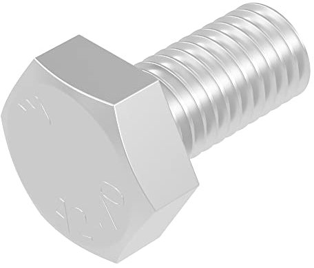 SECCARO Lot de 20 vis à tête hexagonale M6 x 12 mm, en acier inoxydable V2A VA A2, DIN 933 / ISO 4017, à six pans extérieurs