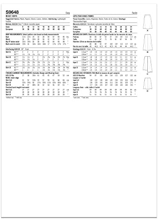 Simplicity SS9648K5 Misses Skirt/Trousers K5 (8-10-12-14-16)