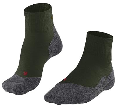 FALKE Damen Wandersocken TK5 Wander Short W SSO Wolle Funktionsmaterial antiblasen dünn 1 Paar, Grün (Vertigo 7962), 39-40