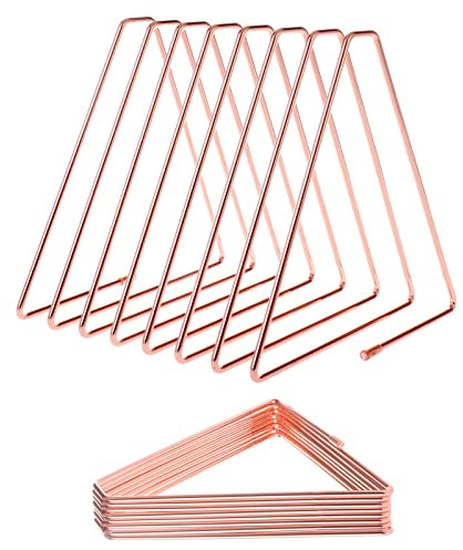 Cale Livre en Métal, Porte-Revues Porte-Disques, Porte Magazine Metal, pour Livres et Documents dans Études, Chambres et Bureaux (Or Rose)