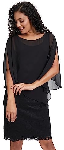 Vera Mont Damen 0273/4817 Kleid, Schwarz, 44 EU