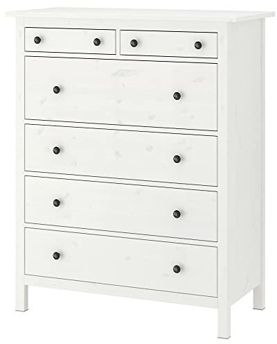 Ikea HEMNES Kommode mit 6 Schubladen, 108x131 cm, weiß gebeizt