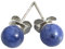 Edelstein Perlen Ohrstecker | 6mm | in Samtsäckchen | verschiedene Varianten | Ihre Energie immer dabei (Sodalith-blau)