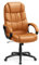 SONGMICS Silla de Oficina, Silla Gaming, Silla de Escritorio, Silla Ejecutiva, Ergonómica, Giratoria y Altura Ajustable, con Ruedas, Marrón Caramelo OBG024K01