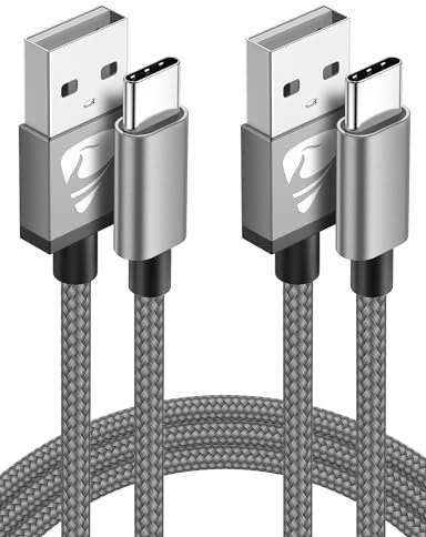 USB C Kabel, [2 Stück 1.8m] 3.1A Handy Ladekabel USB C Schnellladekabel Nylon Aufladekabel USB C für Samsung Galaxy S23 S22 S21 S20,Huawei,HTC,LG,Sony Xperia, Moto, Google Pixel 7/7 Pro /6/6 Pro