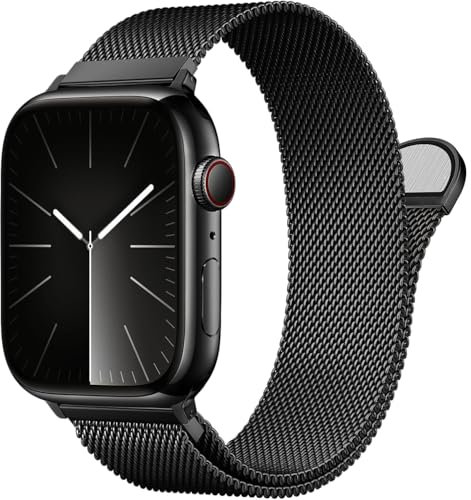 Patented Milanese Loop Compatible with Apple Watch Straps 46mm 38mm 40mm 41mm 42mm 44mm 45mm 49mm for Women Men, Magnetic Bands for iWatch Strap Series 10 9 8 7 6 5 4 3 SE2 SE Ultra2 Ultra